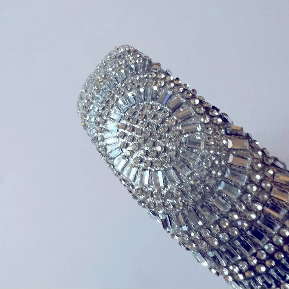 NORDSTROM CRYSTAL ENCRUSTED HEADBAND SILVER/CLEAR CRYSTALS  NWOT